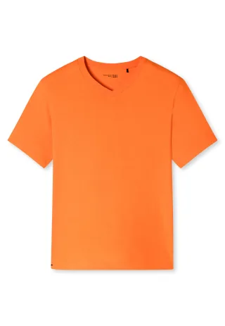 SCHIESSER - T-Shirt V-Ausschnitt orange - Gr. - 52