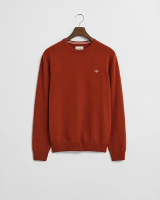 GANT - Superfine Lambswool Rundhalspullover modern rust - Gr. - XXL