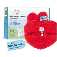 cuci cuci Kreativset Näh-Baukasten für Kinder - erste Näherfolge garantiert, (Herz Liebling), Komplettset mit allem, was du zum Nähen brauchst