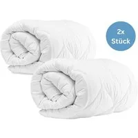 Komfortec Kunstfaserbettdecke,Bettdecken für Sommer und Winter, Ganzjahresdecke, Füllung: Polyester, Bezug: Mikrofaser, 135x200 cm, 155x220 cm und weiteren Größen, allergiker geeignet