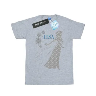 Disney - "Frozen Elsa Christmas Silhouette" T-Shirt für Damen (Grau)