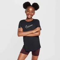 Nike Tanktop Nike One Fitted Big Kids' (Girls) Dri-FIT Short-Sleeve Top für Jugendliche, atmungsaktives Material, schnelltrocknend