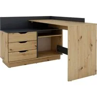 byLIVING Eckschreibtisch Bern, mit viel Stauraum, Breite 129 cm, rechts oder links montierbar