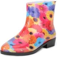 Ladeheid Regenstiefelette Damen LAZT201802 Gummistiefel für Frauen kurz und komfortabel