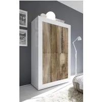 Home affaire Highboard Basic Höhe 162 cm, Breite 102 cm, Kommode 4 Türen, Hochkommode, Metallgriff, moderne Rahmenoptik, viel Stauraum, Farbauswahl