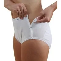 Hydas Inkontinenzslip für Damen & Herren, knöpfbar für einfaches An- & Ausziehen, Baumwolle Mit PO-Nässeschutz, extralangem Zwickel und Fixiertasche für Einlagen