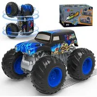 Esun RC-Auto Monster Truck Ferngesteuert mit Licht 360°Drehung Ferngesteuertes Auto (SET, 2.4GHz Ferngesteuerter Monstertruck), 1:16 Amphibienfahrzeug Ferngesteuerter Monstertruck