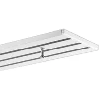 Gardineum Gardinenschiene Flächenvorhangschiene, 4-läufig, vorgebohrt, ab 2 m mittig geteilt, 4-läufig, Deckenmontage