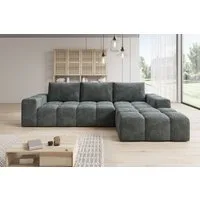 PROMETO Möbel Ecksofa Cento Couch L-Form,Sofa Links/Rechts Teddy-Bouclé, Web oder Cord-Stoff