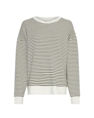 msch copenhagen - MSCHIma Q Sweatshirt STP Oatmeal Black - Gr. - XL