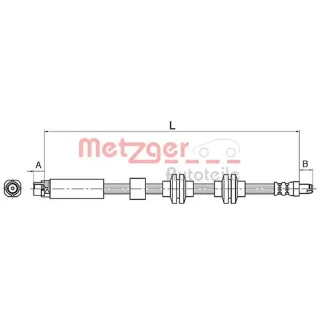 Metzger Bremsschlauch vorne BMW E81 E87 E88 E82 E90 E93 E91 E92 E89