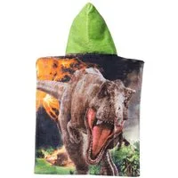 Jurassic World Badeponcho für Kinder Hochwertiger Frottee aus 100 % Baumwolle