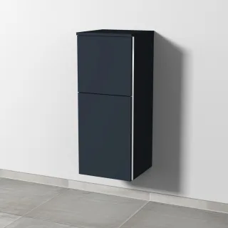 Sanipa 3way Mittelschrank mit 1 Tür und 1 Auszug, Marine-Matt, BP1261R BP1261R