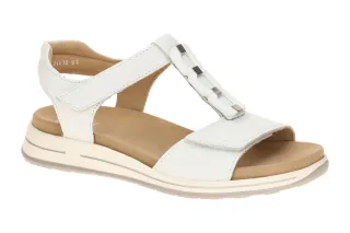 ara Sandale 12-34810 04 OSAKA-S wei? Silber Damen T-Steg extra weit flexibel
