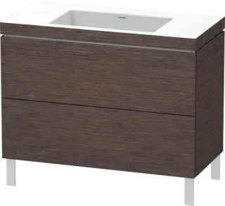 Duravit L-Cube c-bonded Set bodenstehend Eiche dunkel gebürstet Matt 1000x480x698 mm - LC6938N7272 LC6938N7272