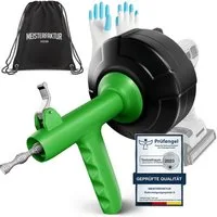 Meisterfaktur Rohrreinigungsspirale Automatik Funktion - Abflussspirale mit automatischer Zuführung, L: 750 cm, ∅ 66 mm, Die Rohrspirale für echte Heimwerker!
