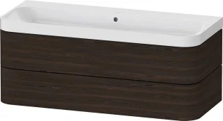 Duravit Happy D.2 Plus c-shaped Set wandhängend Nussbaum gebürstet 1175x490x480 mm - HP4349N69690000 HP4349N69690000