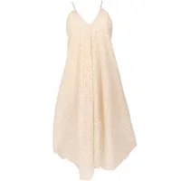Guru-Shop Midikleid Durchbrochenes Sommerkleid Boho chic,.. alternative Bekleidung
