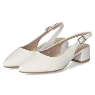 Tamaris Slingpumps - Gr. 38 - Weiß - Glattleder
