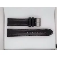 ZEPPELIN Uhrenarmband Leder schwarz mit Zeppelin Logo auf Band, Zeppelin Logo auf Band