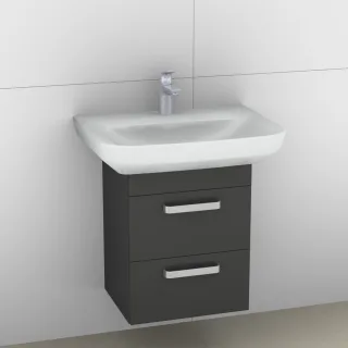 Artiqua 414 Waschtischunterschrank für Sentique 514366 Anthrazit Glanz, 414-WU2L-V15-7065-51 414-WU2L-V15-7065-51