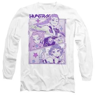 K-Pop Demon Hunters - "Huntr/X" T-Shirt für Herren/Damen Unisex Langärmlig (Weiß)