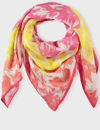 GERRY WEBER Collection - Sommerlicher Schal mit Leinenanteil gelb/pink - Gr. - 99