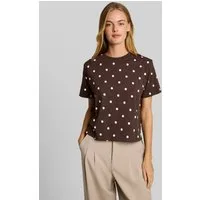 TOM TAILOR Denim T-Shirt T-Shirt Boxy Fit T-Shirt mit Punkten