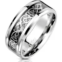 BUNGSA Fingerring 64 (20.4) Ring keltisches Tribal Silber aus Edelstahl Unisex (Ring, 1-tlg), Damen Herren