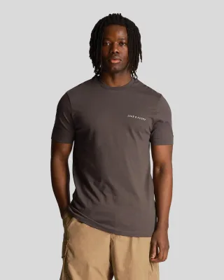 Herren-T-Shirt mit Lyle & Scott-Stickerei in Grau