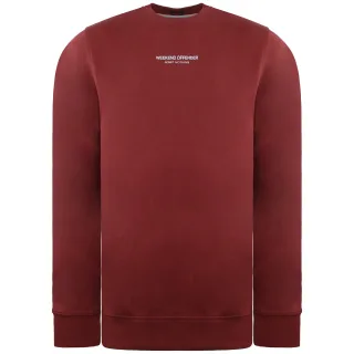 Weekend Offender Logo Herren Dunkelroter Pullover