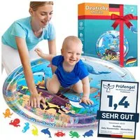 NouBaby Spielmatte Wassermatte Baby BPA Frei XXL I Babymatte und Spielzeug ab 3 Monate