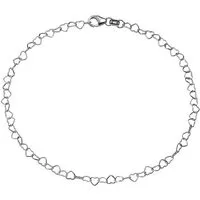 Firetti Fußkette Schmuck Geschenk Silber 925 Körperschmuck Fantasie Herzen Liebe
