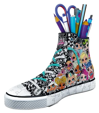 Ravensburger 3D Puzzle 11163 Sneaker L.O.L. Surprise! - Praktischer Stiftehalter - 108 Teile - Schreibtisch-Organizer für Kinder ab 8 Jahren - Exklusiv bei Amazon