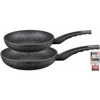Elo Pfannen-Set Granit Evolution 2 teilig, Aluminium (Set, 2-tlg., je 1 Pfanne Ø 24/28 cm), Induktion
