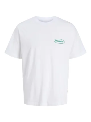 JACK&JONES - JORRIVIERA VINTAGE POSTER BACK TEE JNR Bright White - Gr. - 176