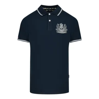 Aquascutum Aldis Marineblaues Poloshirt mit Spitze