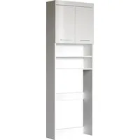 welltime Waschmaschinenumbauschrank Avena Waschmaschinenüberbau mit 2 Fächern - (B/T/H) 63/24/187 cm
