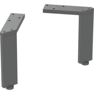 Geberit Set Füße schmal (2 Stück): H=15-15.8cm, schwarz / pulverbeschichtet matt, 500367161 500367161