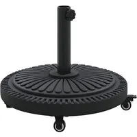 vidaXL Schirmhalter Sonnenschirmständer Art Deco Schwarz Ø 45 x 39.5 cm Eisen, 1 tlg.