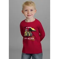 KIDSWORLD Langarmshirt CONSTRUCTION crew on tour Cooler Bagger Druck