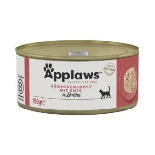 Applaws Nassfutter Katze Adult in Brühe Hühnerbrust mit Ente 96x156 g