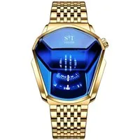 S&T Design Quarzuhr Herren Uhr Edelstahl Armbanduhr Herrenuhr, (Geschenkebox (Etui), inkl. Armbandkürzer & Etui), Männer Uhr 3Bar Wasserdicht Analog Geschenk