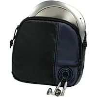Hama CD-Player Tasche Tasche für Discman und 3 CDs, Schwarz Blau, Trageriemen, Kabelausgang