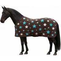 Brama-West Pferde-Abschwitzdecke Fleece mit Sternen