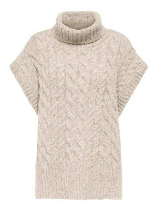 ONLY - ONLIDA LIFE SL ROLLNECK VEST CC KNT Birch - Gr. - L
