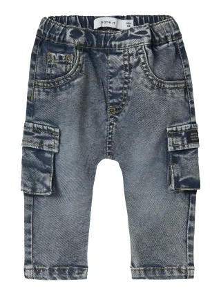 NAME IT - NBMBEN BAGGY CARGO JEANS 2727-YB NOOS dark blue denim - Gr. - 68
