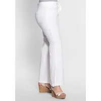 Sheego Jerseyhose Leinenhose aus angenehmen Baumwoll-Leinen-Mix