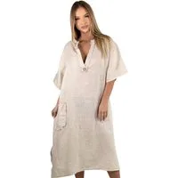 Mississhop Sommerkleid Dame Kleid Sommerkleid 100% Leinen M.3093 Gr.36-40