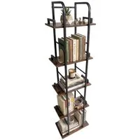 relaxdays Standregal mit 5 Ebenen, 1-tlg., Vintagebraun